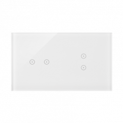 Dotykové panely 2 moduly 2 horizontální dotykové pole, 2 vertikální dotyková pole, perlová/bílá