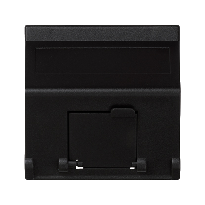 Kryt datové zásuvky K45 pro adaptéry MD jodnoduchá šikmá s kryty 45×45mm grafitově-šedá