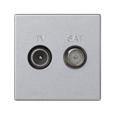 Anténna zásuvka K45 TV-SAT frekvencia: 5MHz2400MHz 45×45mm hliník