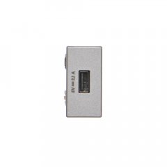 USB nabíječka K45 USB 2.0 - A 5V DC 2,1A 45×22,5mm hliník