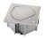 Podlahová nerezová zásuvka 1x 250V, manuální zámek, IP66, 135x135 mm, pro lité podlahy