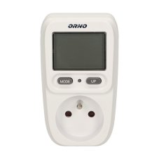 Merač spotreby energie s LCD displejom, farba biela