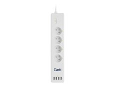 Prodlužovací přívod Smart GETI GSS04, 4 zásuvky, 4x USB, Tuya