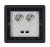 Podlahová zásuvka 2x 250V/16A (zásuvka bílá) + 2x port RJ45 cat. 6, barva boxu grafitově-šedá, pro zvýšené podlahy