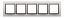 Simon 5-násobný kovový rám svetlý nerezová oceľ/antracit