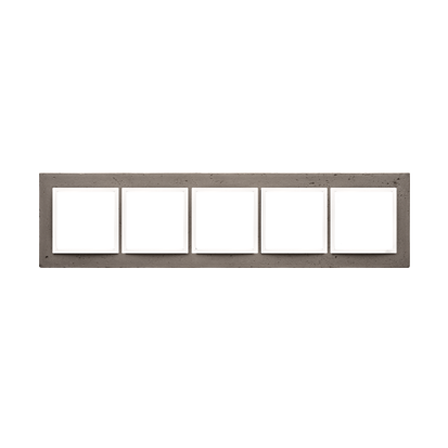 Betónový rám 5-násobný tmavý betón/biela