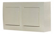 Nástěnný blok s vypínačem - 2x vypínač ř.1 (jednopólový), barva krémová