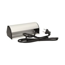 Stolná zásuvka so svorkami, 3x zásuvka, 2x USB nabíjací port, farba čierno-strieborná, kábel 1.8m