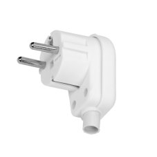 Úhlová rozebíratelná vidlice UNI SCHUKO, 230 V, 16 A, barva bílá