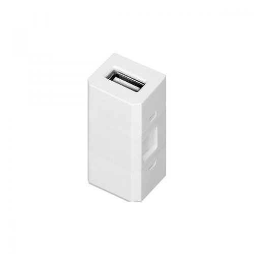 Modulárny USB port pre zásuvku léno, farba biela