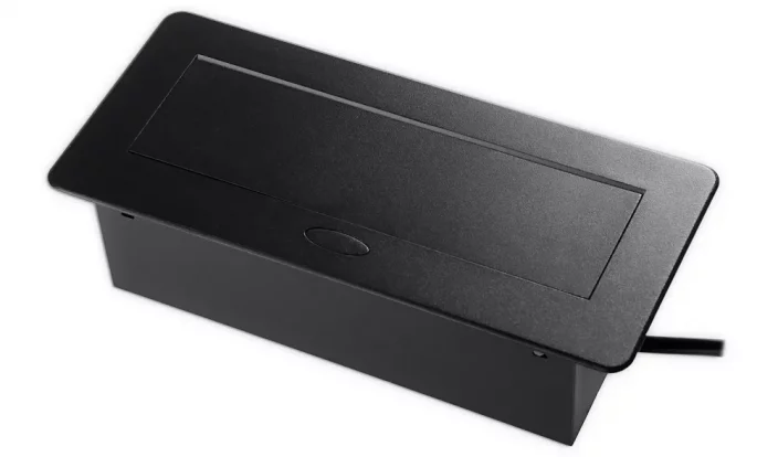 Výklopná zásuvka 2x 230V + 2x USB A + C nabíjačka 5V / 2.1A, kábel 1.5m, farba čierna