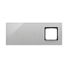 Moduly s dotykovým panelem 3 1 dotykové pole, 1 dotykové pole, otvor pro příslušenství Simon 54, bouřková/stříbro