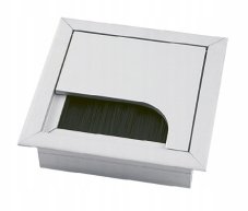 Kabelová průchodka 80 x 80 mm, materiál hliník, barva stíbrná