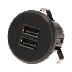 USB nabíjačka s napájacím zdrojom (vstavaná), farba čierna