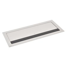 Zapuštěný blok INCARA Flip-up,  5x zásuvka 250V Surface, 1x USB A+C nabíječka 15W, povrch broušený kov, kabel 2m