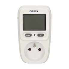 Merač spotreby energie s LCD displejom, farba biela