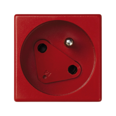 Zásuvka K45 DATA s uzemňovacím kolíkem 16A 250V bezšroubové 45×45mm červený