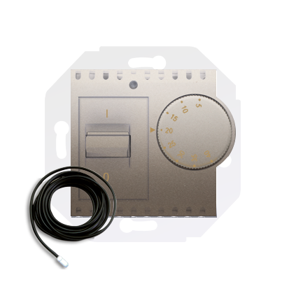 Simon Teplotný termostat s externým snímačom zlatý matný, pokovovaný