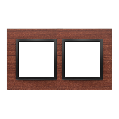 Rámček 2 - násobný drevený orech/ čierny rámček