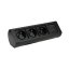 Stolní zásuvka OFFICEBOX, 3x 250V,  1x USB nabíječka A+C 20W Power Delivery, svorka pro uchycení, kabel 1.8m, barva černá
