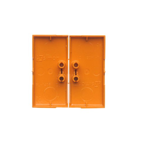 Kryt dvojitý pro přístroje spínačů a tlačítek oranžový