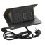 Pop-up blok INCARA 1x zásuvka 250V surface, 1x nabíječka USB-C, 1x HDMI 2.0 + montážní rám, barva černá, kabel 2m