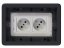 Podlahová zásuvka SF 187x132 mm, 2x 250V/16A, barva boxu grafit, pro lité podlahy s kazetou do potěru, vyplnění víka materiálem podlahy