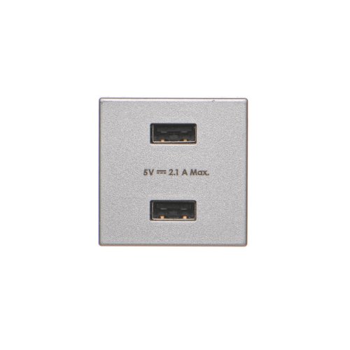 USB nabíjačka K45 USB 2.0 - A 5V DC 2,1A 45×45mm hliník