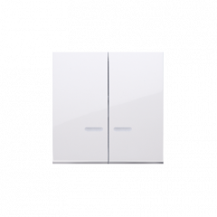 Simon Dvojitý kryt s okienkom na spínače a tlačidlá biely