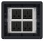 Podlahová zásuvka SF 187x171 mm, 4x 250V / 10A UK - Anglicko, Škótsko, (zásuvky čierne), farba boxu grafit, pre zvýšené podlahy