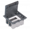 Podlahová krabica SF obdĺžniková 4×K45 2×S500 93mm128mm sivá