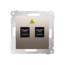 Zásuvka optická 2 násobná SC/APC (přístroj s krytem), Simon 54, barva zlatá metalizovaná
