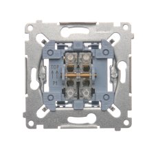 Ovladač zapínací 2 násobný (přístroj), řazení 1/0+1/0, 10 A / 250 V~, bezšroubové svorky