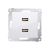 Nabíjačka USB 2x (zariadenie s krytom), 2x USB typu A, Simon 54, farba biela