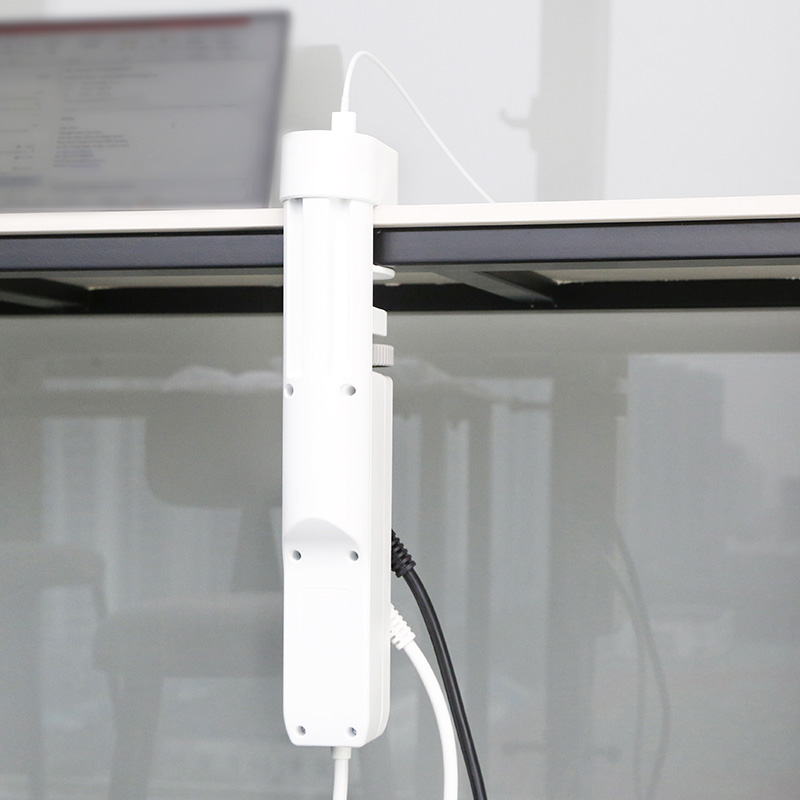 Stolní zásuvka 3x230V/16A + 2x USB-A a 1x USB-C nabíječka, vypínač,  kabel 1.5m, barva šedá