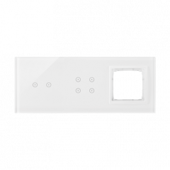 Moduly s dotykovým panelem 3 2 horizontální dotykové pole, 4 dotyková pole, otvor pro příslušenství Simon 54, perlová/bílá