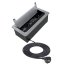 Zásuvkový blok 2x 230V, 2x USB A+C nabíjecí, 1x HDMI, 1x RJ45, kabel 3m, hliník, barva stříbrná