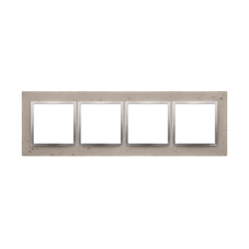Betonový rámeček 4-násobný světlý beton/stříbro
