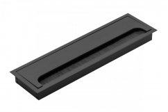 Káblová priechodka 80 x 280 mm, materiál hliník, farba čierna