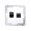Dvojnásobná počítaočvá zásuvka stíněná RJ45 kategorie 6 s protiprachovou clonou (přístroj s krytem) bílá