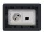Podlahová zásuvka SF 187x132 mm, 1x 250V/16A + 1x RJ45 cat. 6, barva boxu grafit, pro lité podlahy s kazetou do potěru, vyplnění víka materiálem podlahy