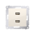 Nabíjačka USB 2x (zariadenie s krytom), 2x USB typu A, Simon 54, farba krémová