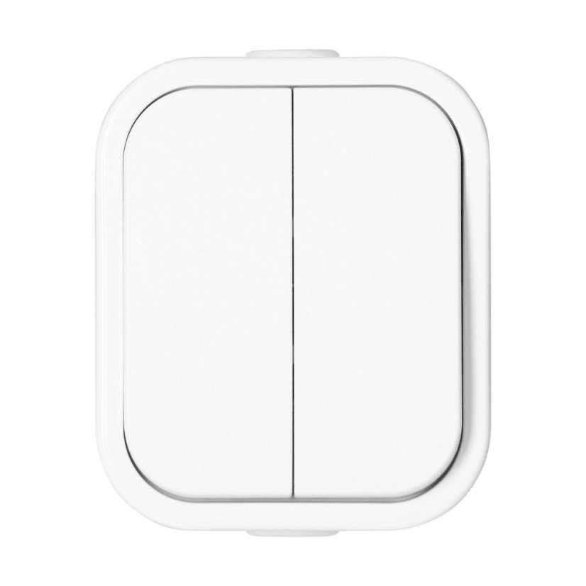 Vypínač na omietku sériový "lustrák", 10A, 250V, IP54, WNT-2B2, farba biela
