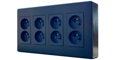 Nástěnný box S500, 8x zásuvka 250V, barva antracitová