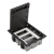 Podlahová krabice SF obdélníkový 6×K45 3×S500 70mm105mm grafitově-šedá