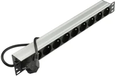 Napájecí lišta do racku NEKU 22.5002 1U 19" 9 zásuvek