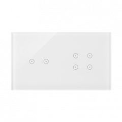 Dotykové panely 2 moduly 2 horizontální dotykové pole, 4 dotyková pole, perlová/bílá