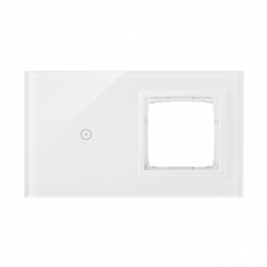 Dotykové panely 2 moduly 1 dotykové pole, otvor pro příslušenství Simon 54, perlová/bílá