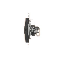 Zásuvka HDMI + dátová RJ45 cat. 6 (zariadenie s krytom), Simon 54, farba čierna matná metalizovaná