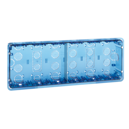 Krabice zapuštěné SIMON 500 6×S500 12×K45 modrá transparentní